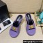 Versace Icon Crysatl Medusa Medallion Heel Mules Leather Purple 2022