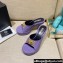 Versace Icon Crysatl Medusa Medallion Heel Mules Leather Purple 2022