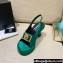 Versace Icon Medusa Medallion Heel Slingback Satin Green 2022
