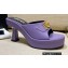 Versace Icon Crysatl Medusa Medallion Heel Mules Leather Purple 2022