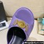 Versace Icon Crysatl Medusa Medallion Heel Mules Leather Purple 2022