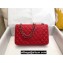 Chanel Medium Classic Flap Handbag A01112 in Caviar Leather with Edge Stitching Red/Silver