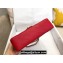 Chanel Medium Classic Flap Handbag A01112 in Caviar Leather with Edge Stitching Red/Silver