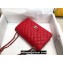 Chanel Medium Classic Flap Handbag A01112 in Caviar Leather with Edge Stitching Red/Silver