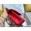 Chanel Large/Jumbo Classic Flap Handbag A58600 in Caviar Leather with Edge Stitching Red/Gold