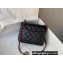 Chanel Mini Classic Flap Handbag A01115 in Caviar Leather Black with Pink Gold Hardware
