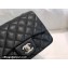 Chanel Mini Classic Flap Handbag A01115 in Caviar Leather Black/Silver