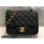 Chanel Mini Classic Flap Handbag A01115 in Caviar Leather Black/Gold