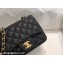Chanel Mini Classic Flap Handbag A01115 in Caviar Leather Black/Gold