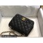 Chanel Mini Classic Flap Handbag A01115 in Caviar Leather Black/Gold