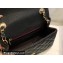 Chanel Mini Classic Flap Handbag A01115 in Caviar Leather Black/Gold
