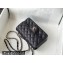 Chanel Small Classic Flap Handbag A01116 in Caviar Leather with Edge Stitching Black/Silver