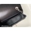 Chanel Small Classic Flap Handbag A01116 in Caviar Leather with Edge Stitching Black/Silver