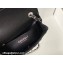 Chanel Small Classic Flap Handbag A01116 in Caviar Leather with Edge Stitching Black/Silver