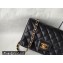 Chanel Small Classic Flap Handbag A01116 in Caviar Leather with Edge Stitching Black/Gold