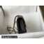 Chanel Small Classic Flap Handbag A01116 in Caviar Leather with Edge Stitching Black/Gold