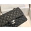 Chanel New Small Classic Flap Handbag A01113 in Caviar Leather with Edge Stitching Black/Silver