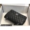 Chanel New Small Classic Flap Handbag A01113 in Caviar Leather with Edge Stitching Black/Silver