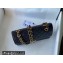 Chanel New Small Classic Flap Handbag A01113 in Caviar Leather with Edge Stitching Black/Gold