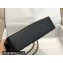 Chanel Medium Classic Flap Handbag A01112 in Caviar Leather with Edge Stitching and Black Lining Black/Gold