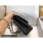 Chanel Medium Classic Flap Handbag A01112 in Caviar Leather with Edge Stitching Black/Silver