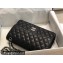 Chanel Medium Classic Flap Handbag A01112 in Caviar Leather with Edge Stitching Black/Silver
