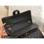 Chanel Medium Classic Flap Handbag A01112 in Caviar Leather with Edge Stitching Black/Silver