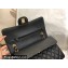 Chanel Medium Classic Flap Handbag A01112 in Caviar Leather with Edge Stitching Black/Gold