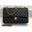 Chanel Medium Classic Flap Handbag A01112 in Caviar Leather Black/Gold