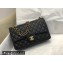 Chanel Medium Classic Flap Handbag A01112 in Caviar Leather Black/Gold