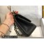 Chanel New Medium Classic Flap Handbag in Caviar Leather with Edge Stitching Black/Gold