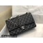 Chanel New Medium Classic Flap Handbag in Caviar Leather Black/Silver