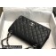 Chanel New Medium Classic Flap Handbag in Caviar Leather Black/Silver