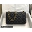 Chanel New Medium Classic Flap Handbag in Caviar Leather Black/Gold