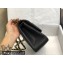 Chanel New Medium Classic Flap Handbag in Caviar Leather Black/Gold