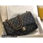 Chanel Large/Jumbo Classic Flap Handbag A58600 in Caviar Leather with Edge Stitching Black/Gold