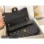 Chanel Large/Jumbo Classic Flap Handbag A58600 in Caviar Leather with Edge Stitching Black/Gold