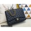 Chanel Maxi Classic Flap Handbag A58601 in Caviar Leather with Edge Stitching Black/Gold