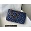 Chanel Medium Classic Flap Handbag A01112 in Lambskin Navy Blue/Gold