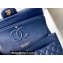 Chanel Medium Classic Flap Handbag A01112 in Lambskin Navy Blue/Gold
