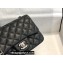 Chanel Mini Classic Flap Handbag A35200 in Lambskin Black/Silver