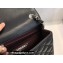 Chanel Mini Classic Flap Handbag A35200 in Lambskin Black/Silver