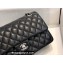 Chanel Medium Classic Flap Handbag A01112 in Lambskin Black/Silver