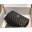 Chanel Medium Classic Flap Handbag A01112 in Lambskin Black/Silver