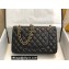 Chanel Medium Classic Flap Handbag A01112 in Lambskin Black/Gold