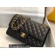 Chanel Medium Classic Flap Handbag A01112 in Lambskin Black/Gold