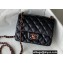 Chanel Mini Classic Flap Handbag A35200 in Lambskin Black with Pink Gold Hardware