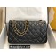 Chanel New Medium Classic Flap Handbag in Lambskin Black/Gold