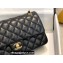 Chanel New Medium Classic Flap Handbag in Lambskin Black/Gold