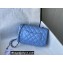 Chanel Mini Classic Flap Handbag A69900 in Lambskin Sky Blue/Silver